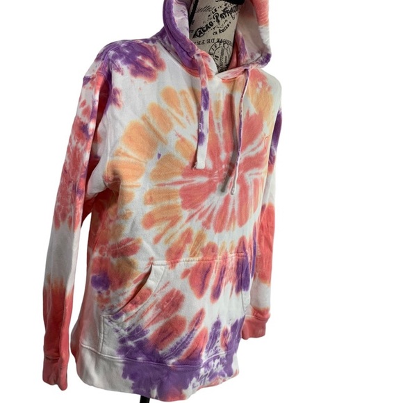 Ivory Ella Hoodie organic cotton tie-dye drawstring Pockets women’s size XS - Picture 3 of 12